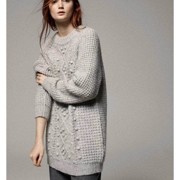 Aritzia Sweaters - Le fou Wilfred by Aritzia Cableknit Sweater gray in size XS